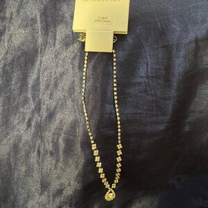 Rhinestone Tear Drop Necklace